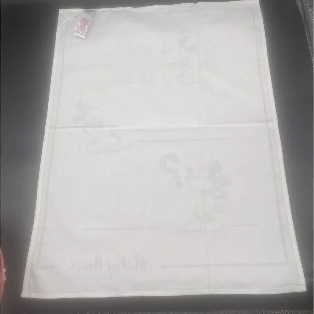 Disney Store MICKEY MOUSE Tea‎ Towels Black & White Sketch Kitchen Set Of 2